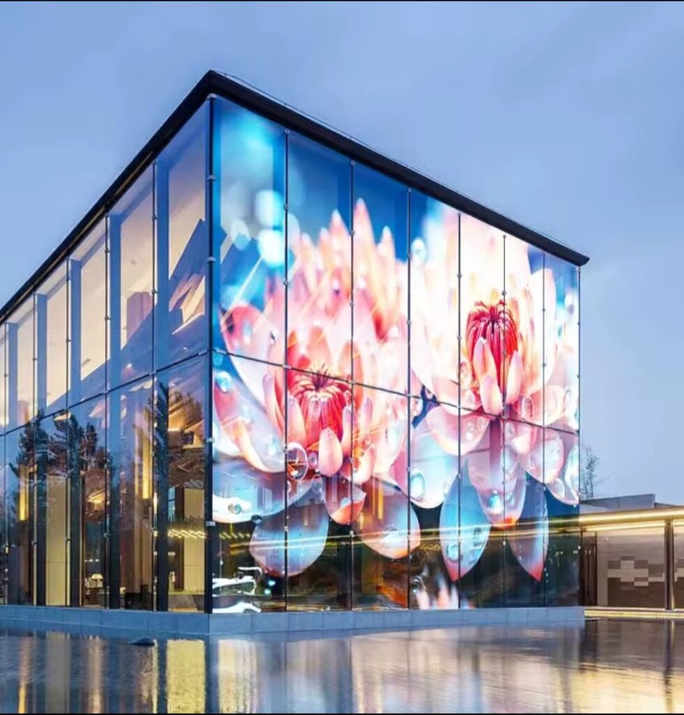 Flexible transparent LED film screen