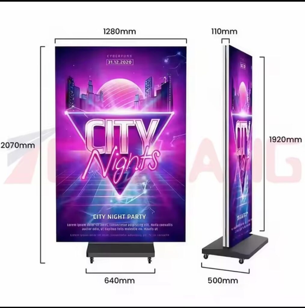 Trifold Digital LED Poster
